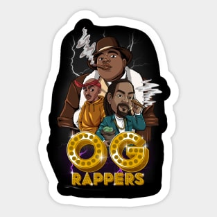 OG Rapper Illustration T-shirt Sticker